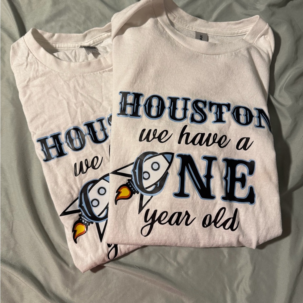 (2) 1st birthday Space Themed Tee